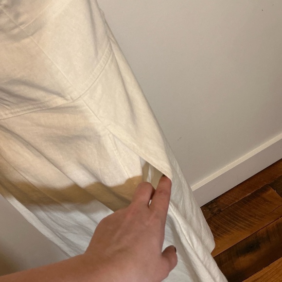 Universal Thread White Button-Front Linen Midi Dress Size Large - Picture 9 of 13